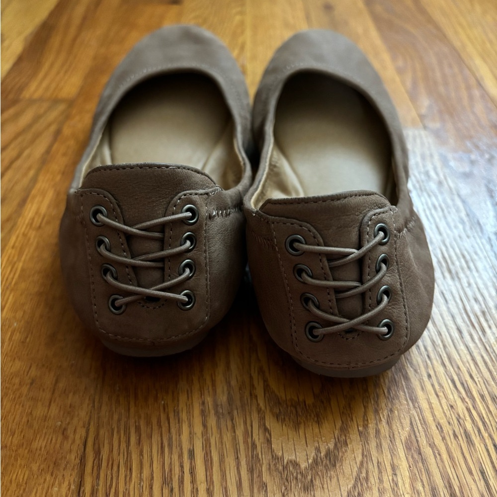 Lucky Brand Brown Flats with Lace Detail